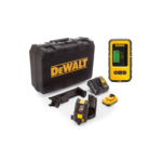 DCE088D1R DeWALT kryžminių linijų lazerinis nivelyras + DE0892 linijinio lazerio detektorius