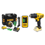 DCE089D1G DeWALT kryžminių linijų lazeris + DCD710N DeWALT gręžtuvas - suktuvas