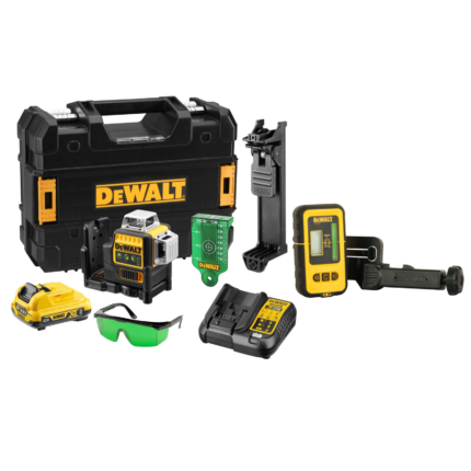 DCE089D1G DeWALT kryžminių linijų lazeris + DE0892G lazerio detektorius