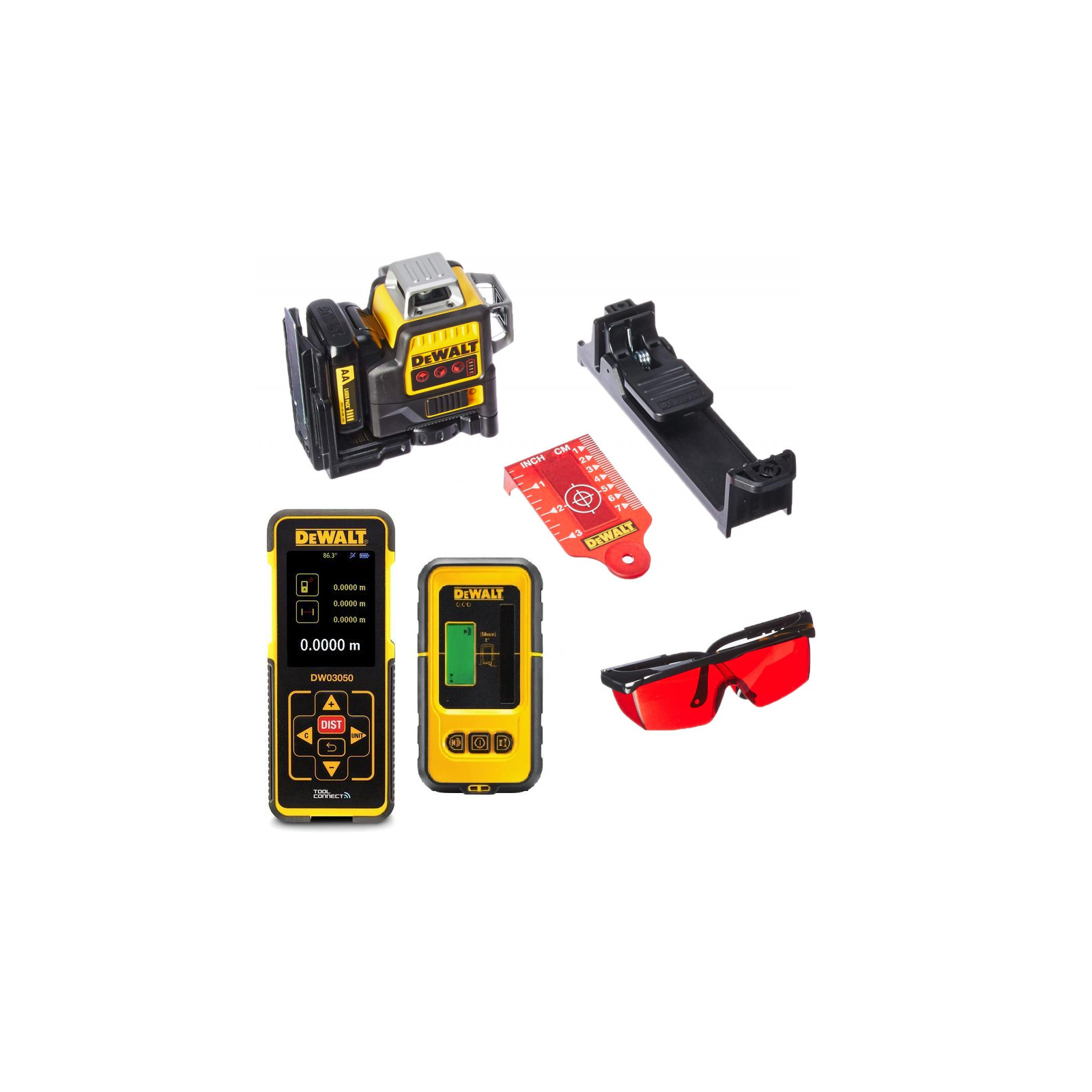 dce089d1r-de0892-dw03050-dewalt-kryzminiu-liniju-lazeris-ir-linijinio-lazerio-detektorius DCE089D1R + DE0892 + DW03050 DeWALT kryžminių linijų lazeris ir linijinio lazerio detektorius - Image 1