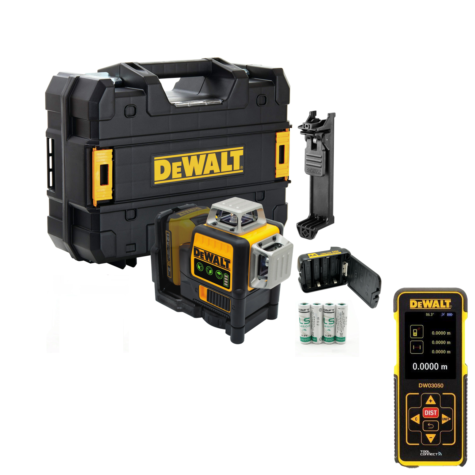 dce089gnt-dewalt-kryzminiu-liniju-lazeris-dw03050-dewalt-lazerinis-atstumu-matuoklis-50-metru-dovana DCE089GNT DeWALT kryžminių linijų lazeris + DW03050 DeWALT Lazerinis atstumų matuoklis – 50 metrų + DOVANA! - Image 1