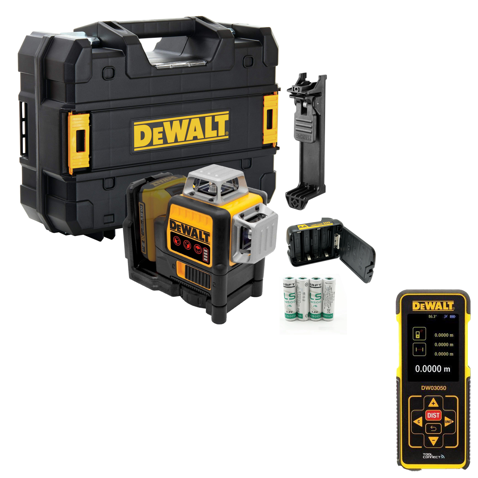 dce089rnt-dewalt-kryzminiu-liniju-lazeris-dw03050-dewalt-lazerinis-atstumu-matuoklis-50-metru-dovana DCE089RNT DeWALT kryžminių linijų lazeris + DW03050 DeWALT Lazerinis atstumų matuoklis – 50 metrų DOVANA! - Image 1