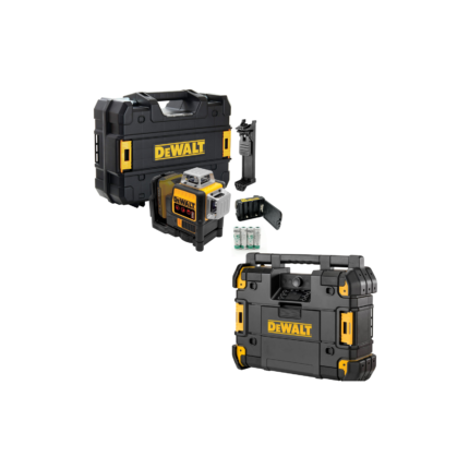 DCE089RNT DeWALT kryžminių linijų lazeris + DWST1-81079 DeWALT TSTAK radijo imtuvas + DOVANA!
