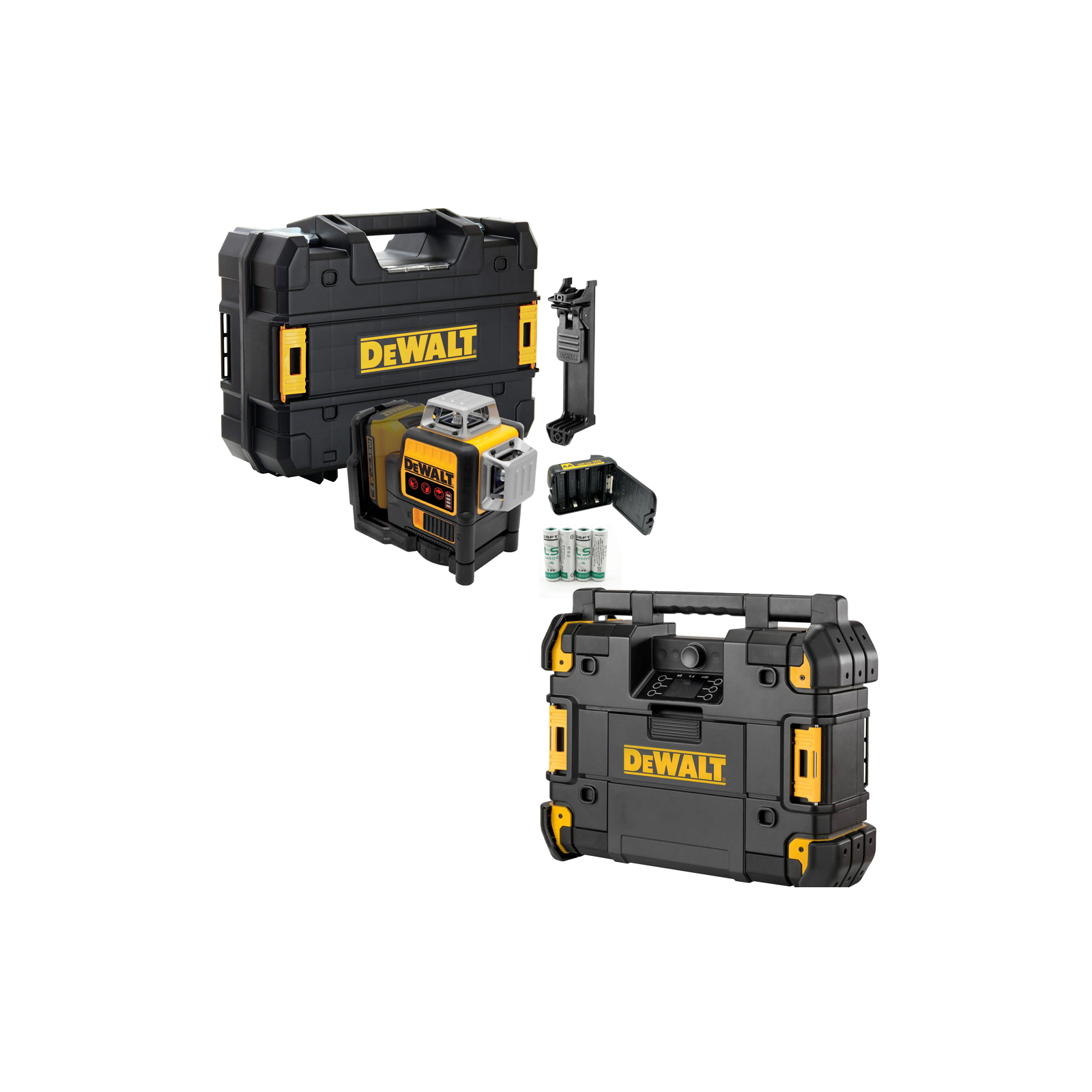 dce089rnt-dewalt-kryzminiu-liniju-lazeris-dwst1-81079-dewalt-tstak-radijo-imtuvas-dovana DCE089RNT DeWALT kryžminių linijų lazeris + DWST1-81079 DeWALT TSTAK radijo imtuvas + DOVANA! - Image 1