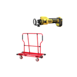 DCE555N DeWALT gipso kartono freza + PW1000 gipskartonio plokščių vežimėlis