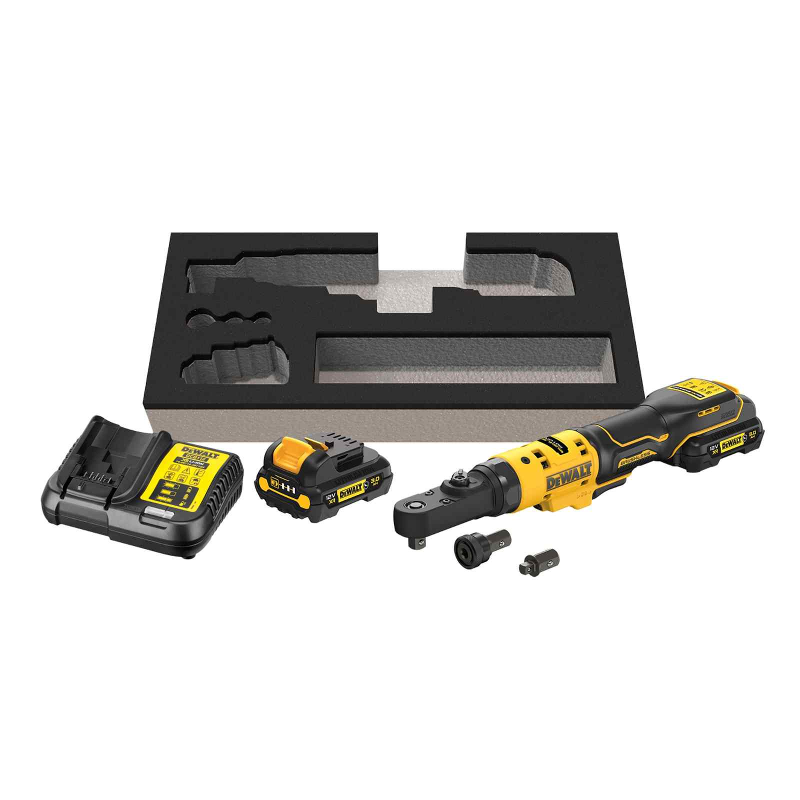 dcf500l2g-dewalt-12v-akumuliatorine-terksle-38-14-hex-14-2x30-ah DCF500L2G DeWALT 12V akumuliatorinė terkšlė 3/8'', 1/4'', HEX 1/4'' (2x3.0 Ah) - Image 1