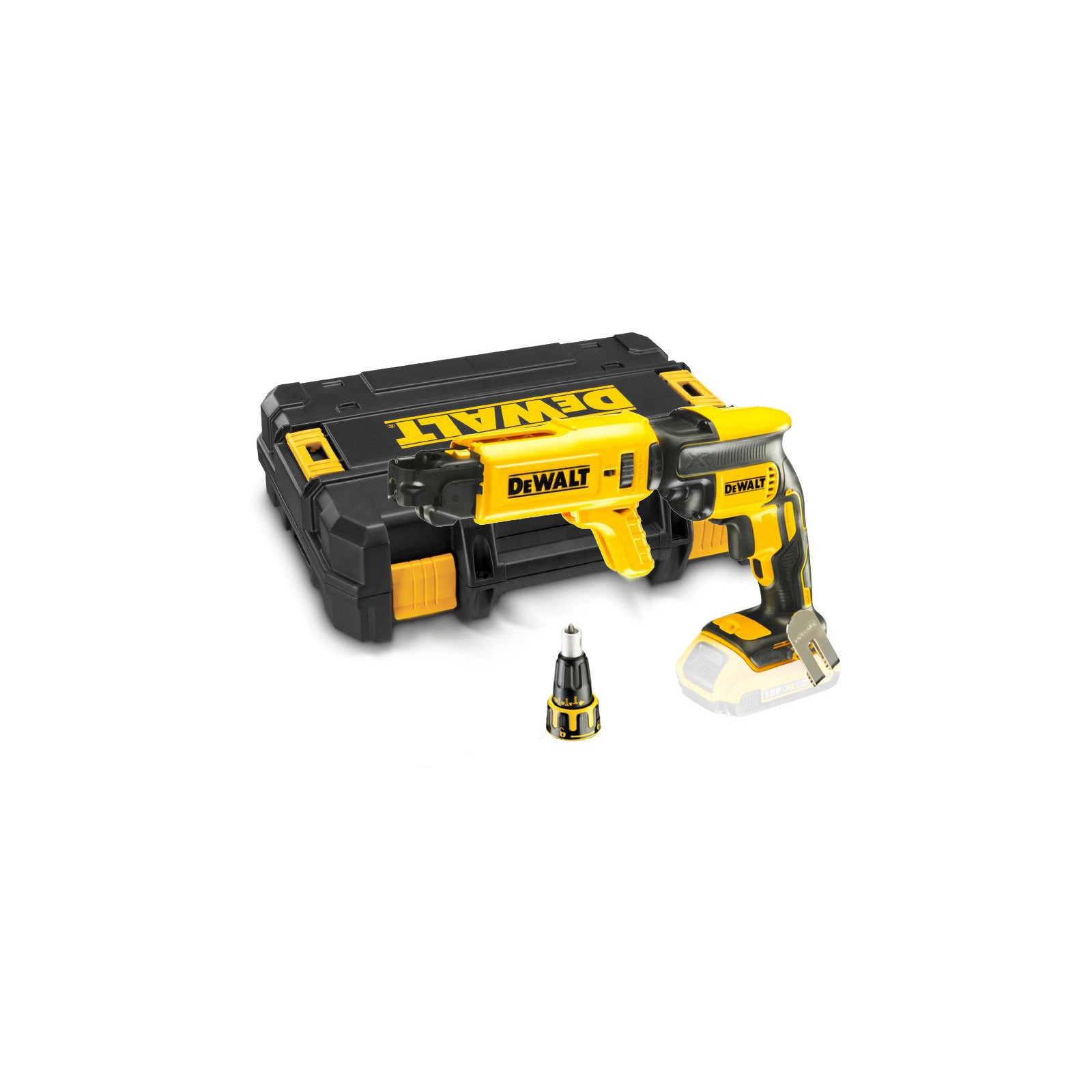 dcf620nk-dewalt-18v-akumuliatorinis-juostinis-suktuvas DCF620NK DeWALT 18V akumuliatorinis juostinis suktuvas - Image 1