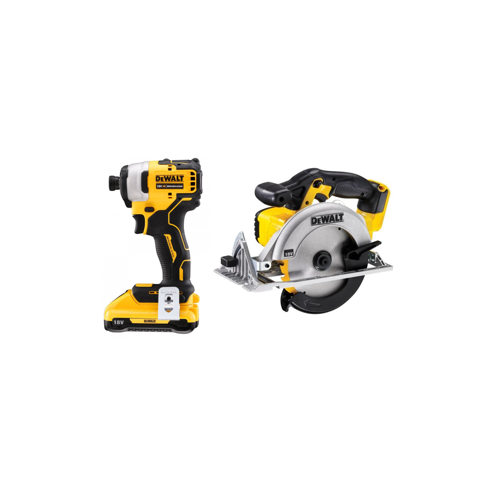 dcf809n-dewalt-18-v-smuginis-suktuvas-dcs391n-18-v-xr-li-ion-diskinis-pjuklas DCF809N DeWALT 18 V smūginis suktuvas + DCS391N 18 V XR Li-Ion diskinis pjūklas - Image 1