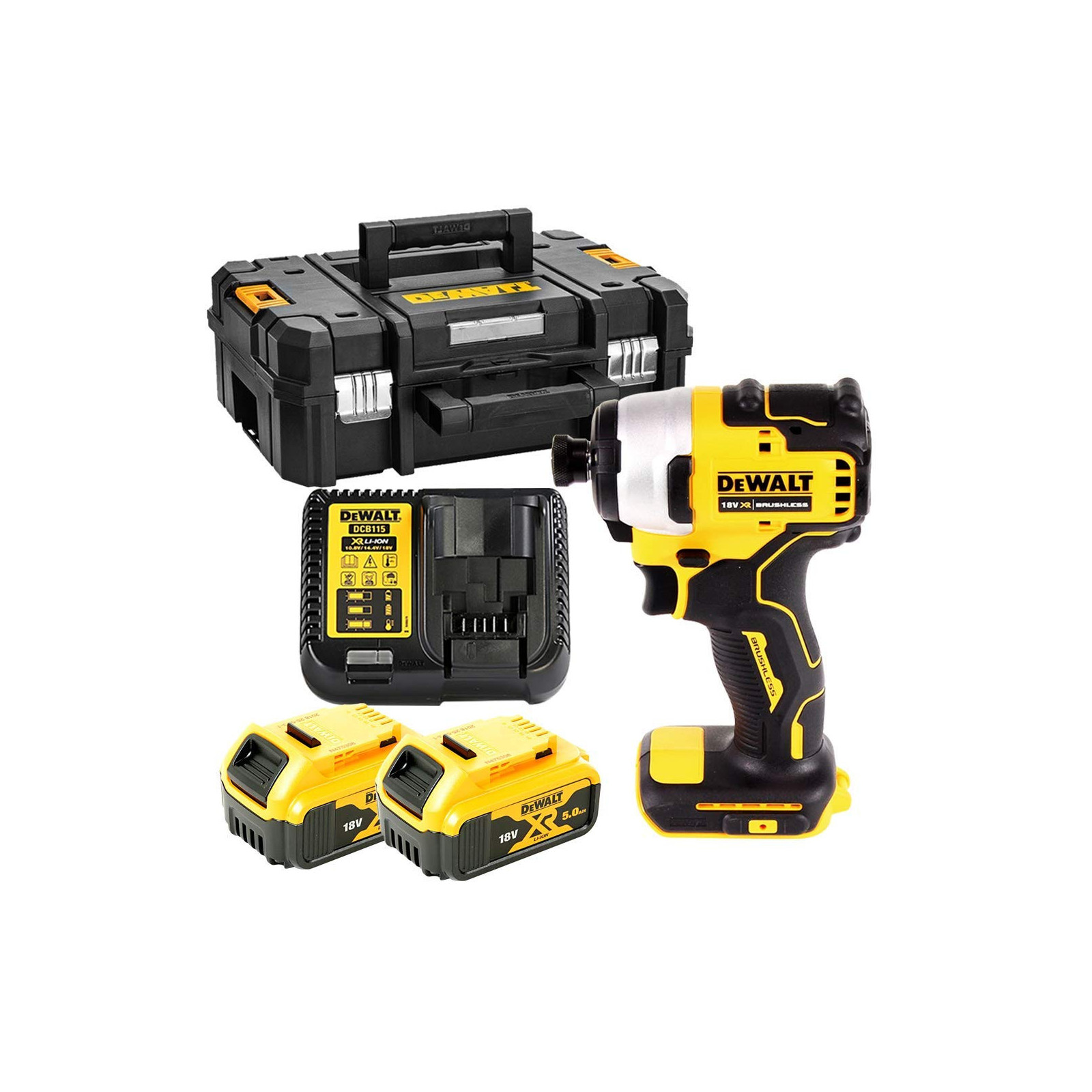 dcf809p2-dewalt-18v-smuginis-suktuvas-2x50-ah DCF809P2 DeWALT 18V smūginis suktuvas (2x5.0 Ah) - Image 1