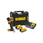 DCF850E2T DeWALT 18V itin kompaktiškas smūginis suktuvas (2x1.7 Ah)