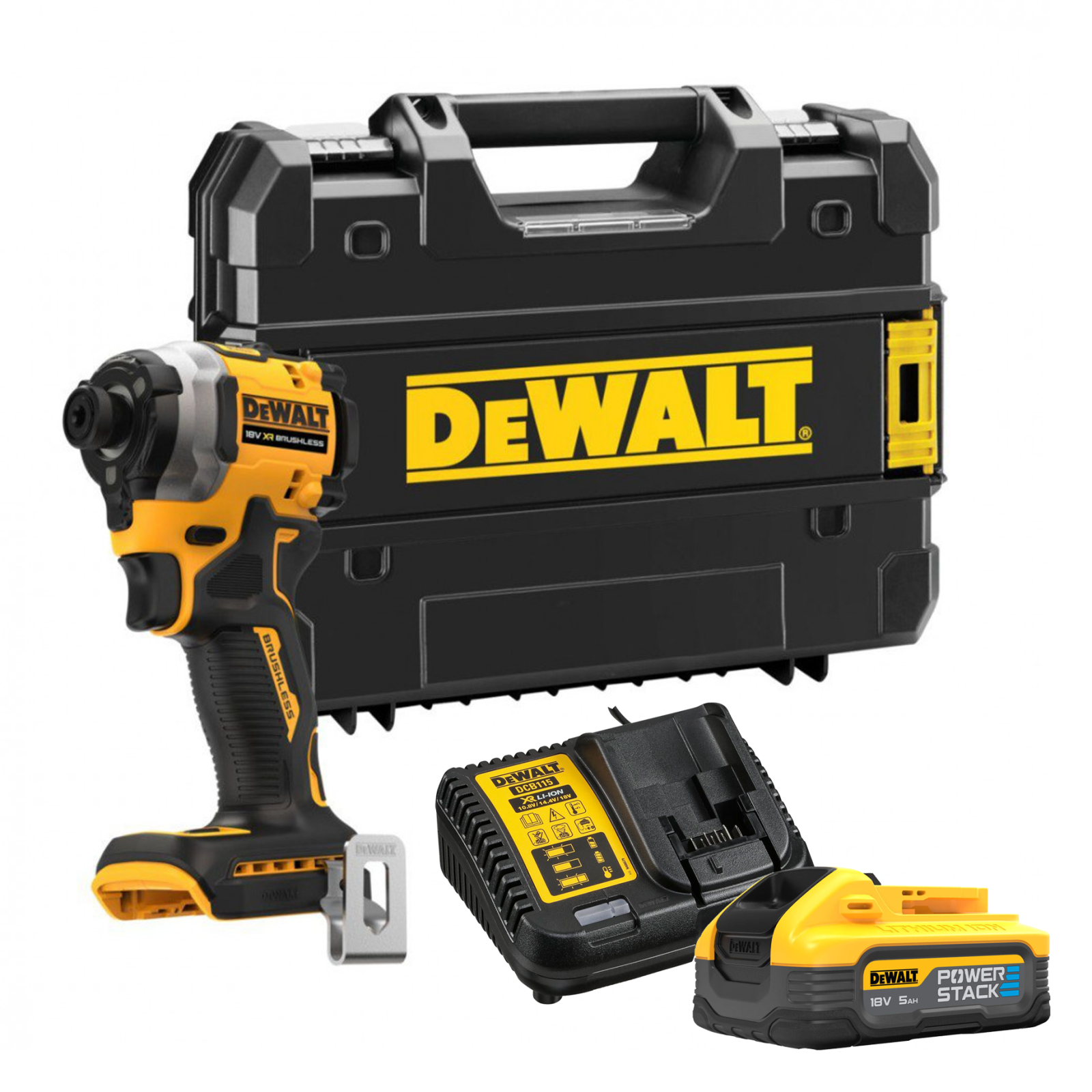 dcf850h1t-dewalt-18v-itin-kompaktiskas-smuginis-suktuvas-1x50-ah DCF850H1T DeWALT 18V itin kompaktiškas smūginis suktuvas (1x5.0 Ah) - Image 1