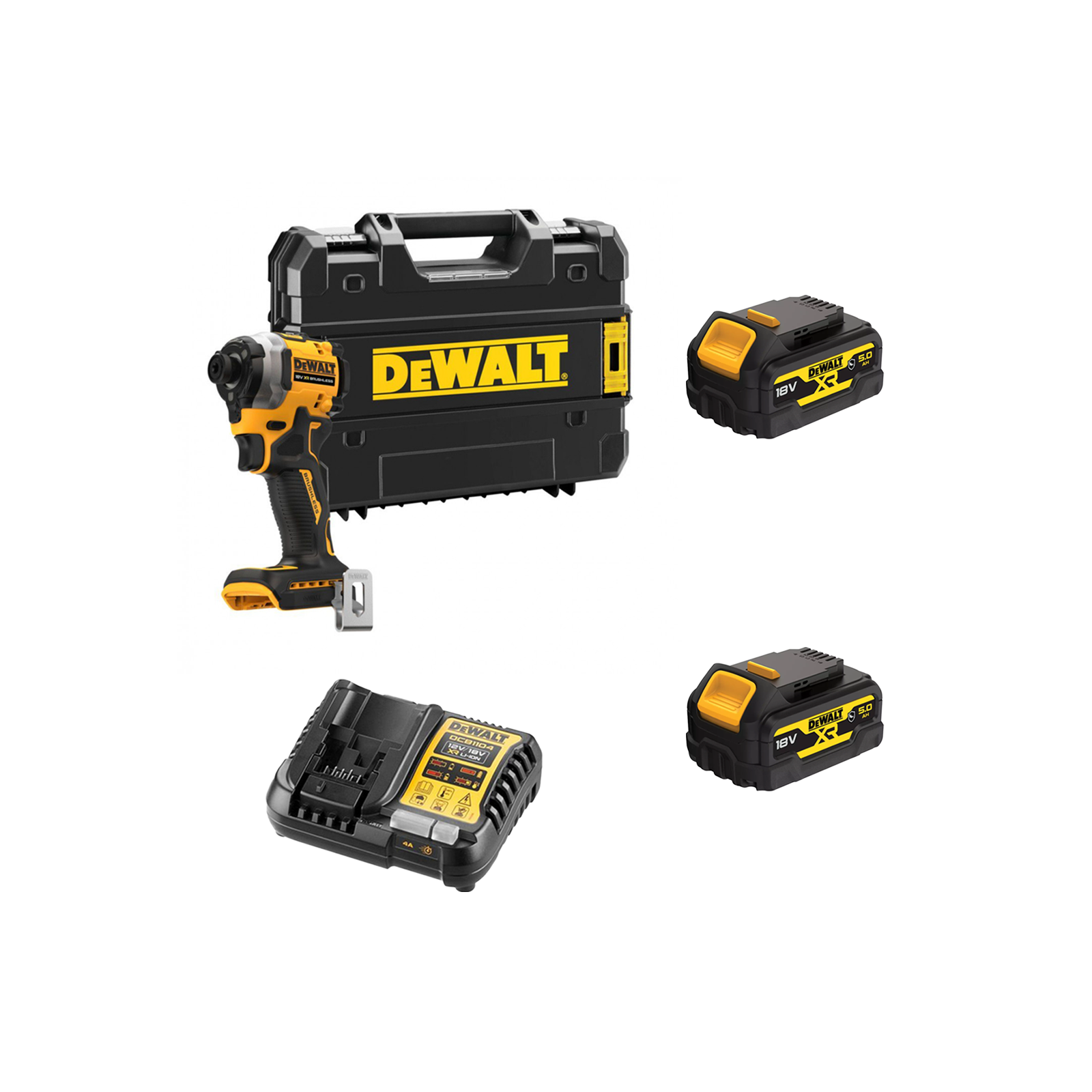 dcf850p2g-dewalt-18v-kompaktiskas-smuginis-suktuvas-2x50-ah DCF850P2G DeWALT 18V kompaktiškas smūginis suktuvas (2x5.0 Ah) - Image 1
