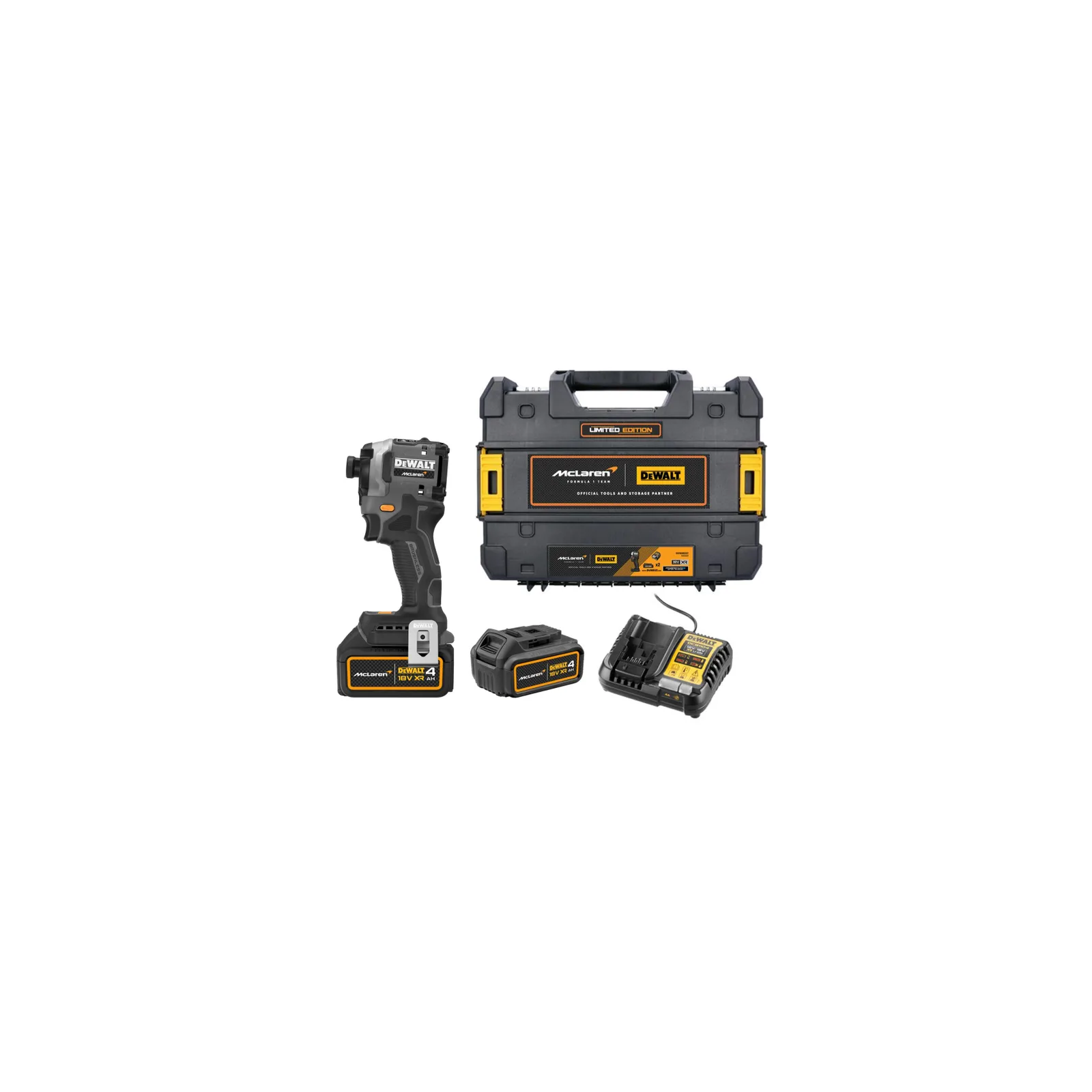 dcf85mm2t-dewalt-mclaren-edition-18v-smuginis-suktuvas-2x40-ah DCF85MM2T DeWALT McLaren Edition 18V smūginis suktuvas (2x4.0 Ah) - Image 1