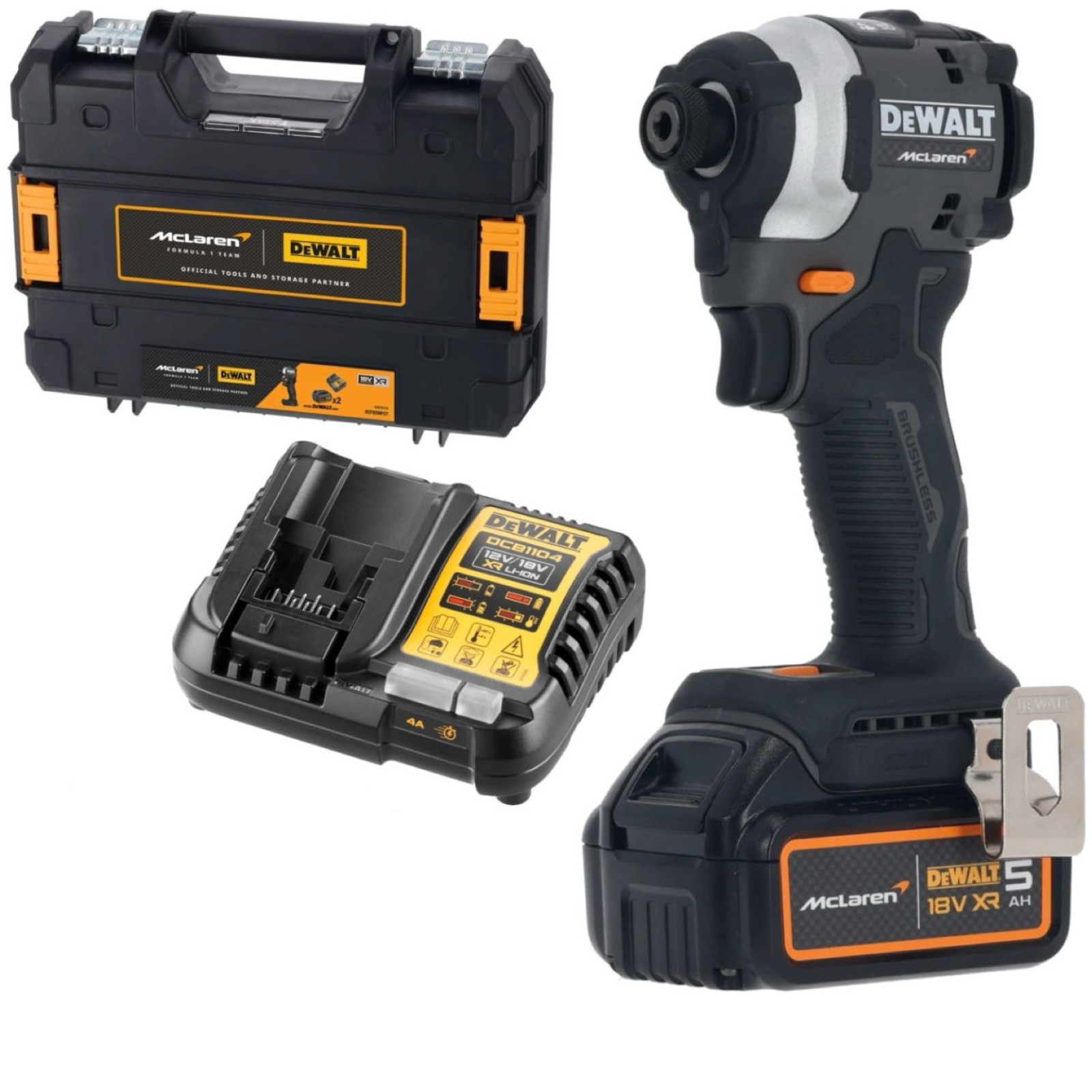 dcf85mp1t-dewalt-mclaren-edition-18v-smuginis-suktuvas-1x50-ah DCF85MP1T DeWALT McLaren Edition 18V smūginis suktuvas (1x5.0 Ah) - Image 1