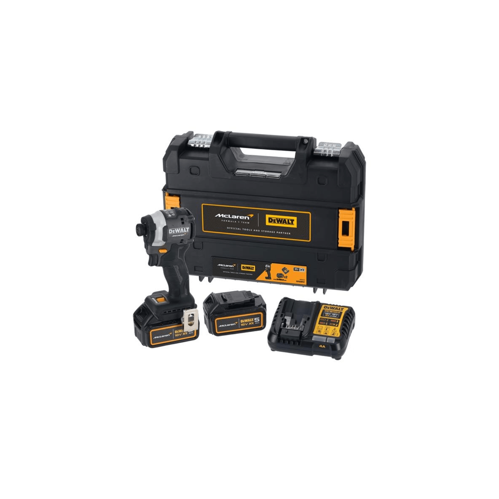 dcf85mp2t-dewalt-mclaren-edition-18v-smuginis-suktuvas-2x50-ah DCF85MP2T DeWALT McLaren Edition 18V smūginis suktuvas (2x5.0 Ah) - Image 1