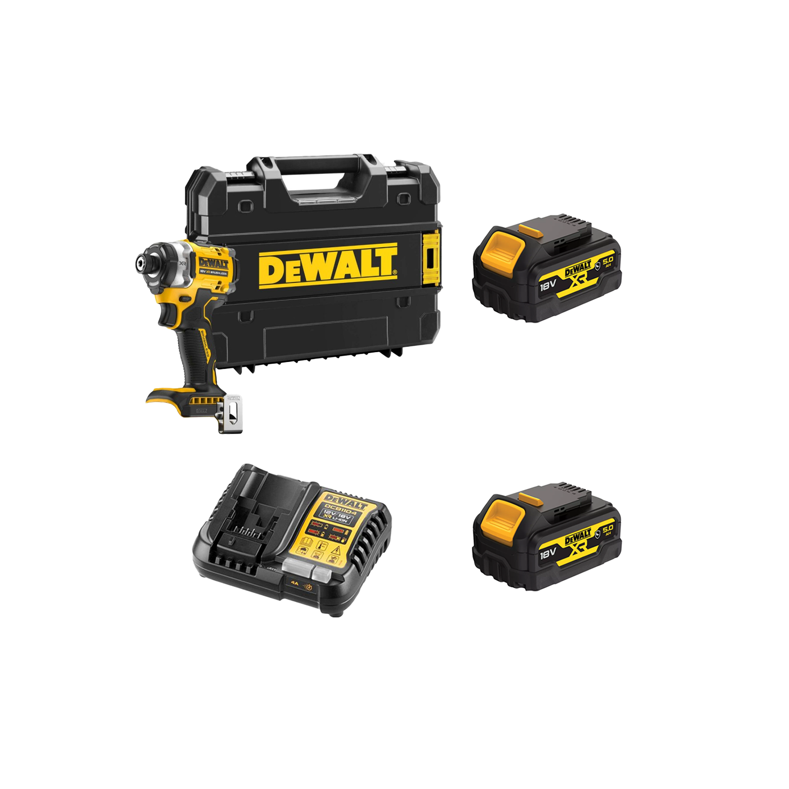 dcf860p2g-dewalt-18v-smuginis-suktuvas-2x50-ah DCF860P2G DeWALT 18V smūginis suktuvas (2x5.0 Ah) - Image 1