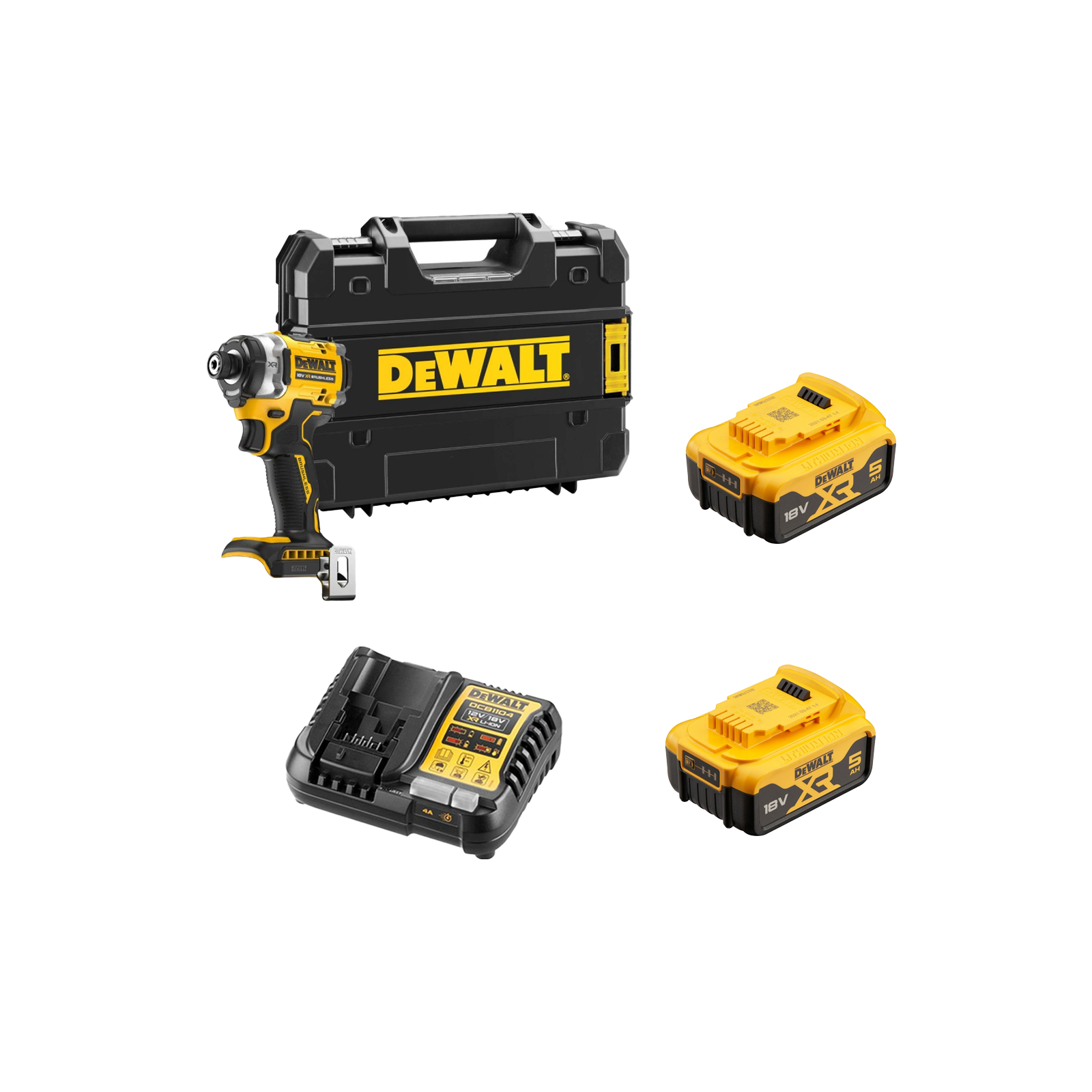 dcf860p2t-dewalt-18v-smuginis-suktuvas-2x50-ah DCF860P2T DeWALT 18V smūginis suktuvas (2x5.0 Ah) - Image 1