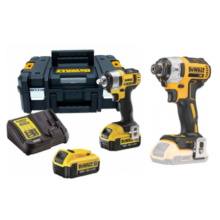 DCF880M2 DeWALT 18V aukšto sukimo momento smūginis veržliasukis + DCF887N 18V XR Li-Ion smūginis suktuvas