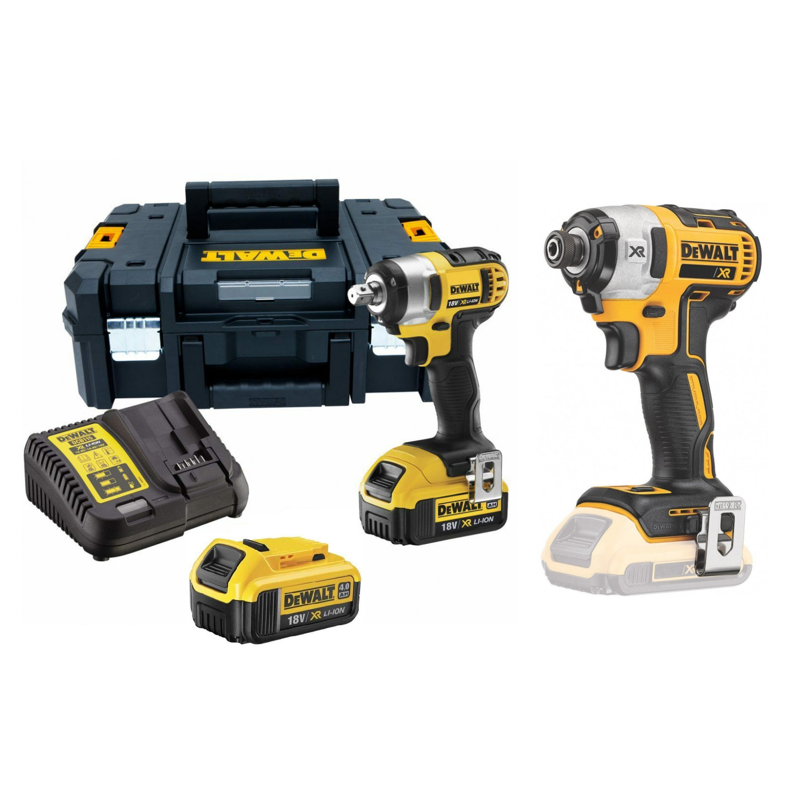 dcf880m2-dewalt-18v-auksto-sukimo-momento-smuginis-verzliasukis-dcf887n-18v-xr-li-ion-smuginis-suktuvas DCF880M2 DeWALT 18V aukšto sukimo momento smūginis veržliasukis + DCF887N 18V XR Li-Ion smūginis suktuvas - Image 1