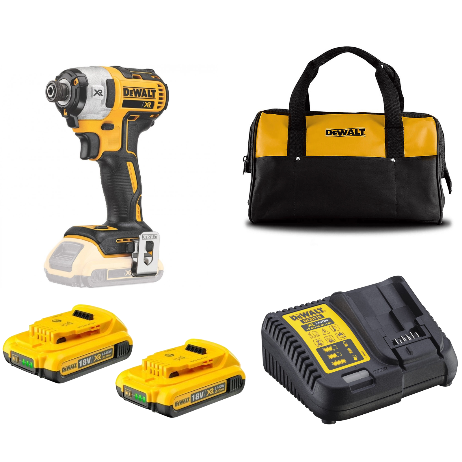 dcf887d2c-dewalt-18v-smuginis-suktuvas-2x20-ah DCF887D2C DeWALT 18V smūginis suktuvas (2x2.0 Ah) - Image 1