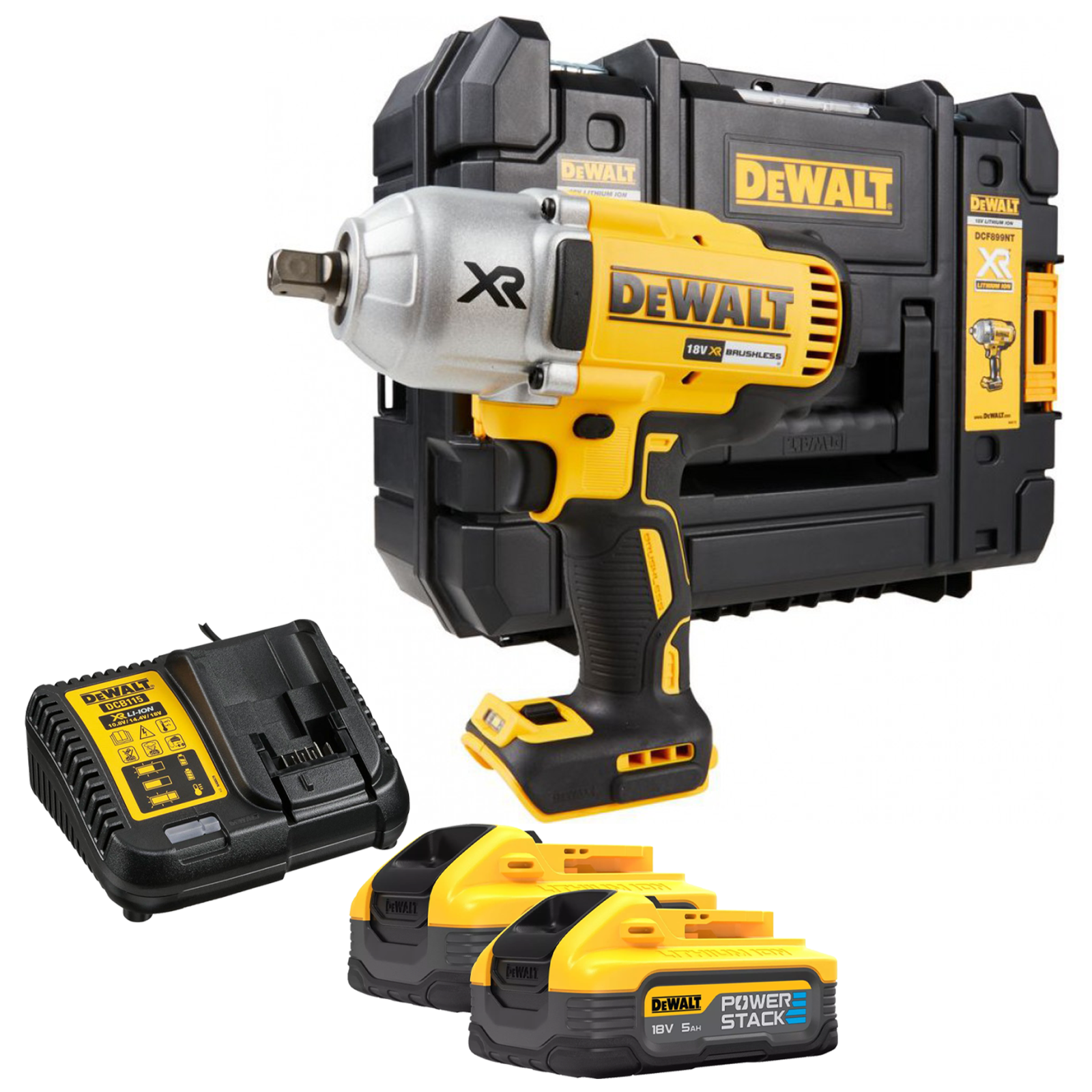 dcf899h2t-dewalt-18v-smuginis-verzliasukis-2x50-ah DCF899H2T DeWALT 18V smūginis veržliasukis (2x5.0 Ah) - Image 1