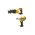 DCF899HN DeWALT 18V smūginis veržliasukis + DCS382N DeWALT 18V tiesinis pjūklas