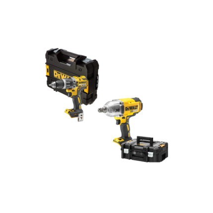 DCF899HNT DeWALT 18V smūginis veržliasukis + DCD796NT DeWALT 18V suktuvas – smūginis gręžtuvas