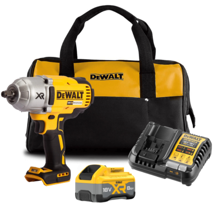 DCF899W1C DeWALT 18V smūginis veržliasukis 1/2" ir minkštas krepšys (1x8.0 Ah)