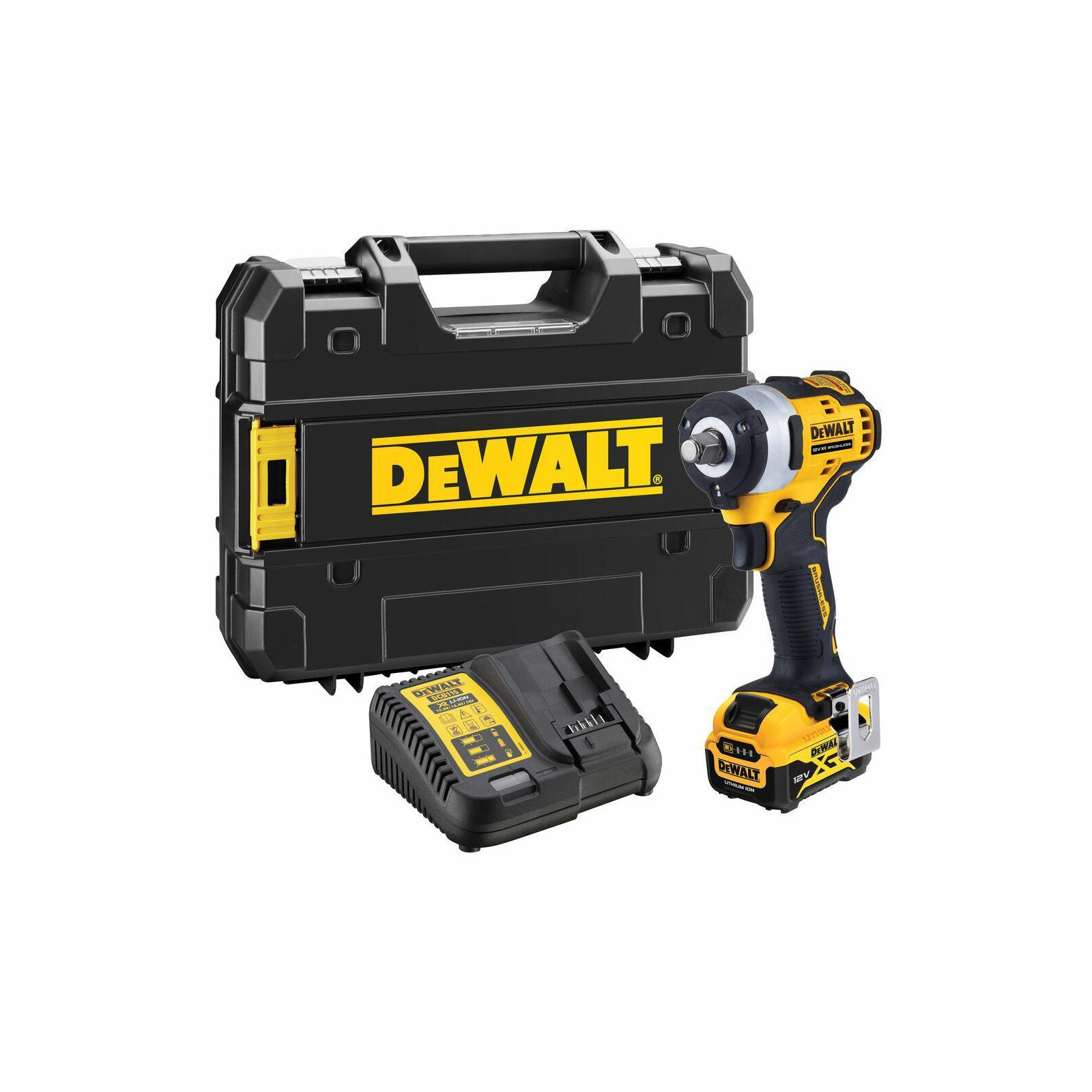 dcf901p1-dewalt-12v-kompaktiskas-smuginis-verzliasukis-1x50-ah DCF901P1 DeWALT 12V kompaktiškas smūginis veržliasukis (1x5.0 Ah) - Image 1