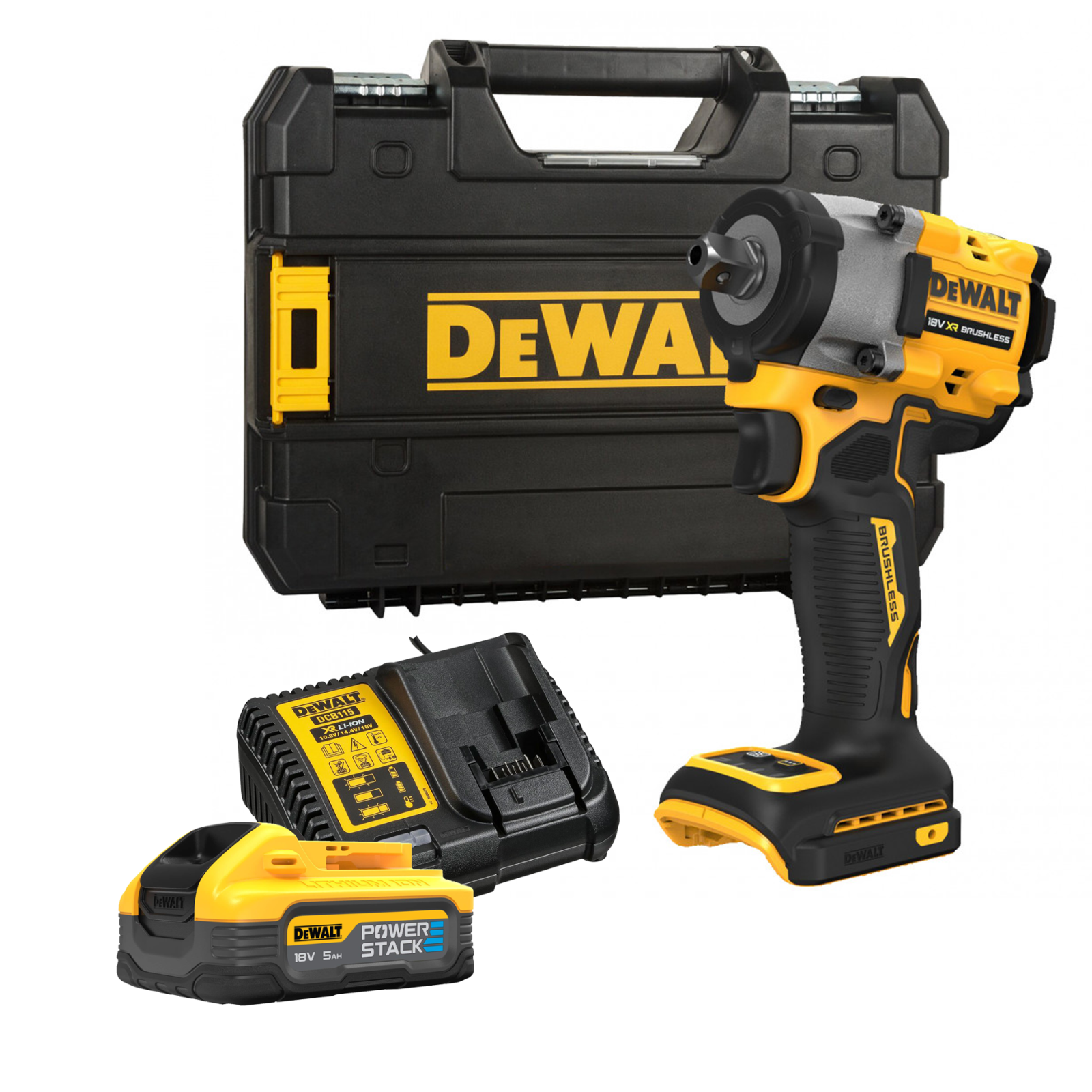 dcf922h1t-dewalt-18v-smuginis-12-verzliasukis-1x50-ah DCF922H1T DeWALT 18V smūginis 1/2" veržliasukis (1x5.0 Ah) - Image 1