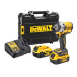 DCF923P2T DeWALT 18V smūginis 3/8" veržliasukis (2x5.0 Ah)