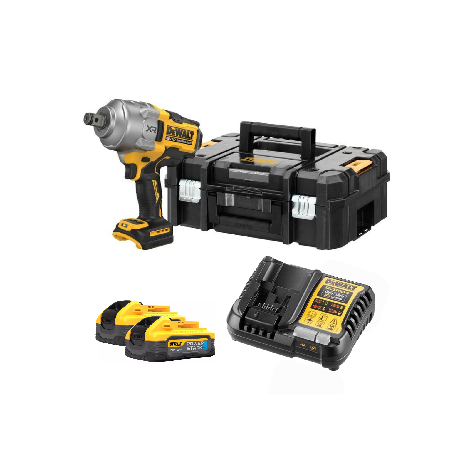 dcf964h2t-dewalt-18v-smuginis-verzliasukis-34-2x50-ah DCF964H2T DeWALT 18V smūginis veržliasukis 3/4" (2x5.0 Ah) - Image 1