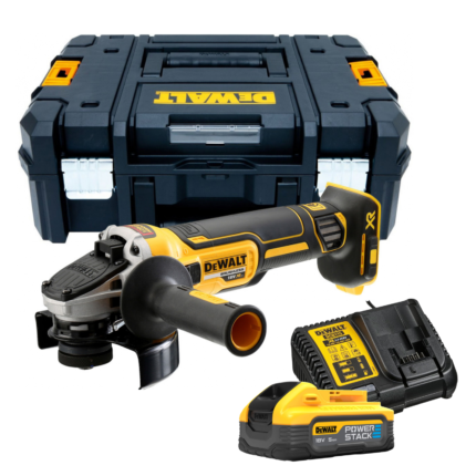 DCG405H1T DeWALT 18V kampinis šlifuoklis (1x5.0 Ah)