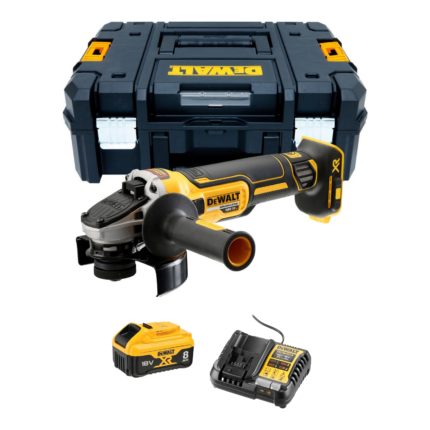 DCG405W1 DeWALT 18V kampinis šlifuoklis (1x8.0 Ah)