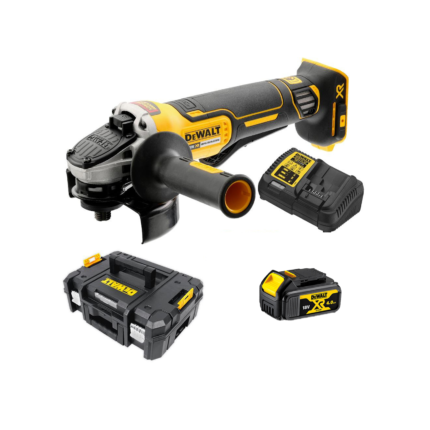 DCG406M1T DeWALT 18V kampinis šlifuoklis (1x4.0 Ah)