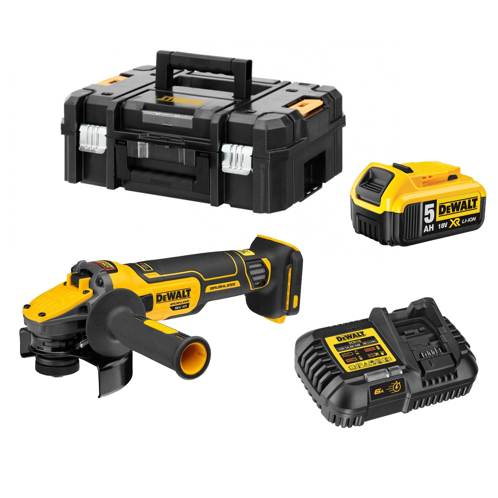 dcg409p1-dewalt-18v-flexvolt-advantage-kampinis-slifuoklis-1x50-ah DCG409P1 DeWALT 18V FLEXVOLT Advantage kampinis šlifuoklis (1x5.0 Ah) - Image 1