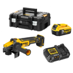 DCG409VSP1 DeWALT 18V FLEXVOLT Advantage reguliuojamų greičių kampinis šlifuoklis (1x5.0 Ah)