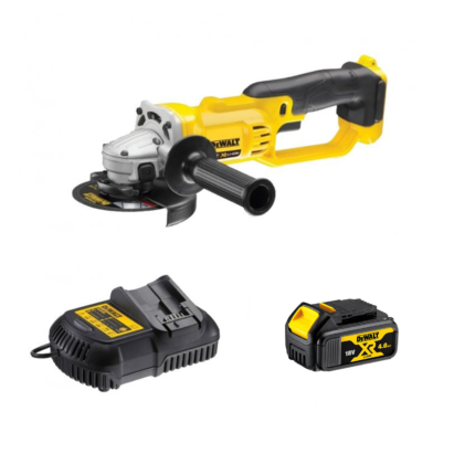 DCG412M1T DeWALT 18V kampinis šlifuoklis (1x4.0 Ah)