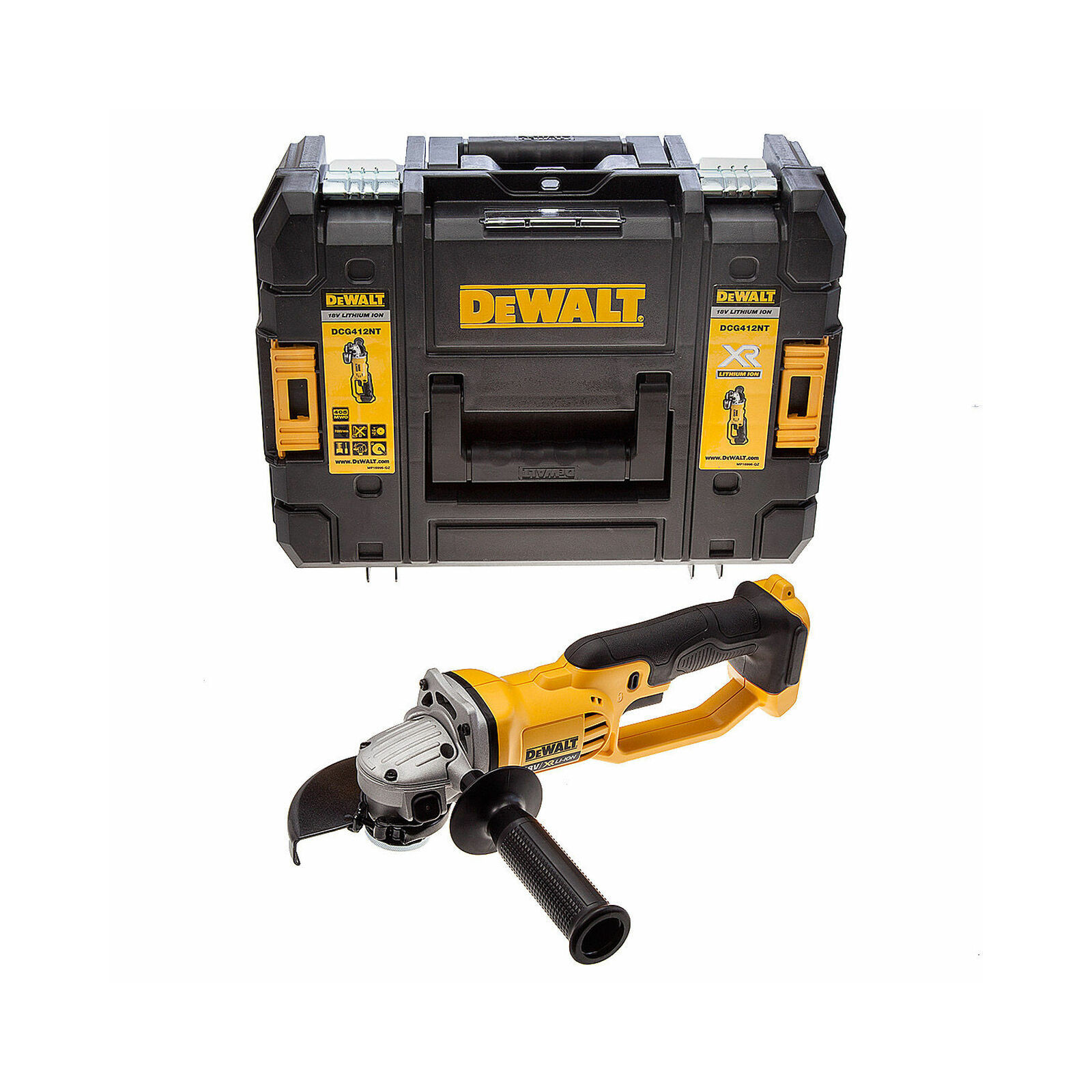 dcg412nt-dewalt-18v-xr-li-ion-kampinis-slifuoklis DCG412NT DeWALT 18V XR Li-Ion kampinis šlifuoklis - Image 1