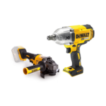 DCG414N DeWALT FLEXVOLT 54V kampinis šlifuoklis + DCF899N 18V smūginis veržliasukis