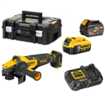 DCG416P1T1 DeWALT 18V FLEXVOLT Advantage kampinis šlifuoklis (1x5.0 Ah+1x6.0 Ah)