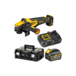 DCG416VST1 DeWALT 18V FLEXVOLT Advantage reguliuojamų greičių kampinis šlifuoklis (1x6.0 Ah)