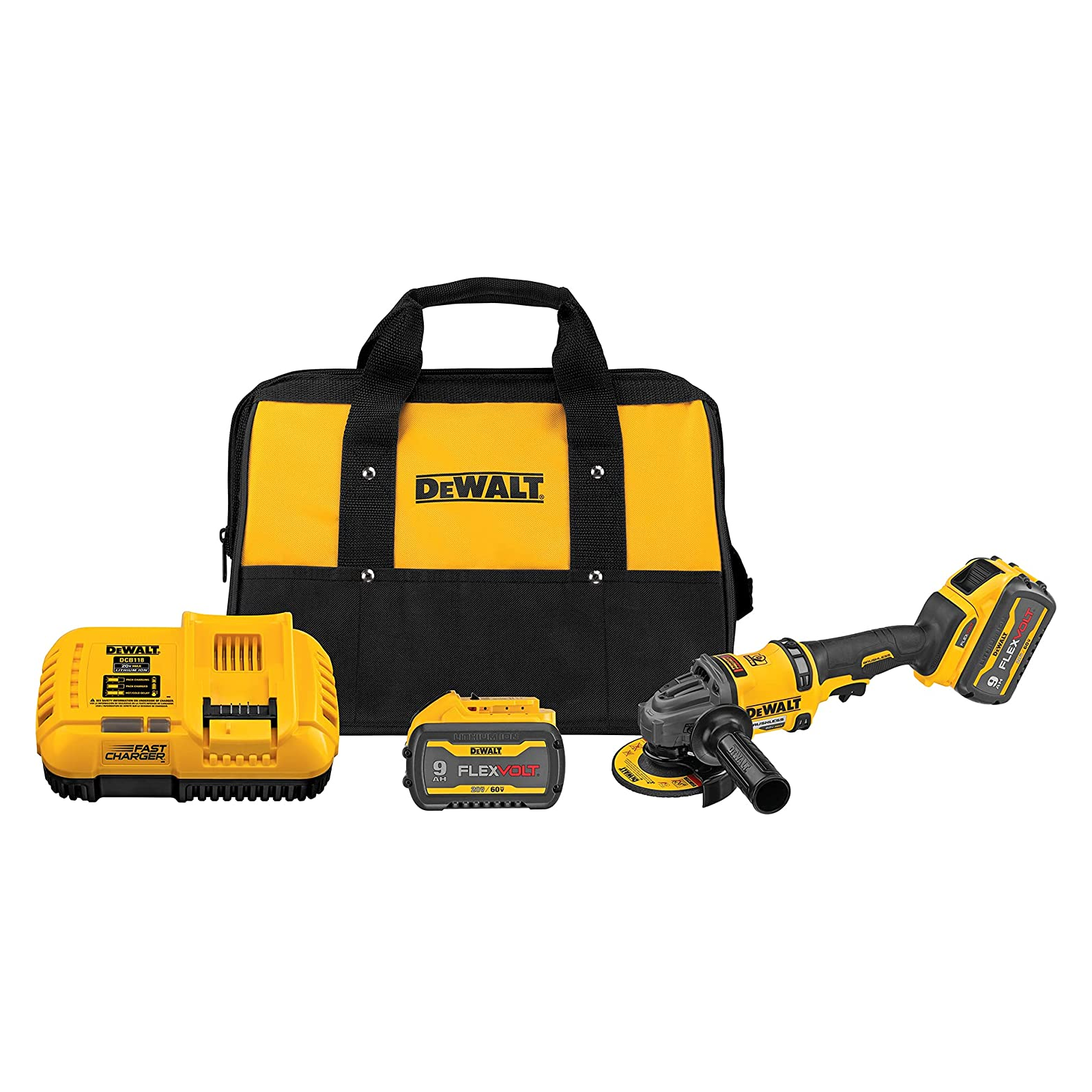 dcg440x2-dewalt-flexvolt-54v-180-mm-kampinis-slifuoklis-2x90-ah DCG440X2 DeWALT FLEXVOLT 54V 180 mm kampinis šlifuoklis (2x9.0 Ah) - Image 1