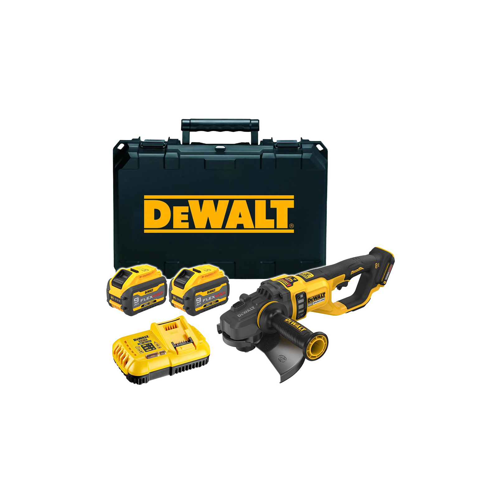 dcg460x2-dewalt-flexvolt-54v-kampinis-slifuoklis-230mm-2x90-ah DCG460X2 DeWALT FLEXVOLT 54V kampinis šlifuoklis 230mm (2x9.0 Ah) - Image 1