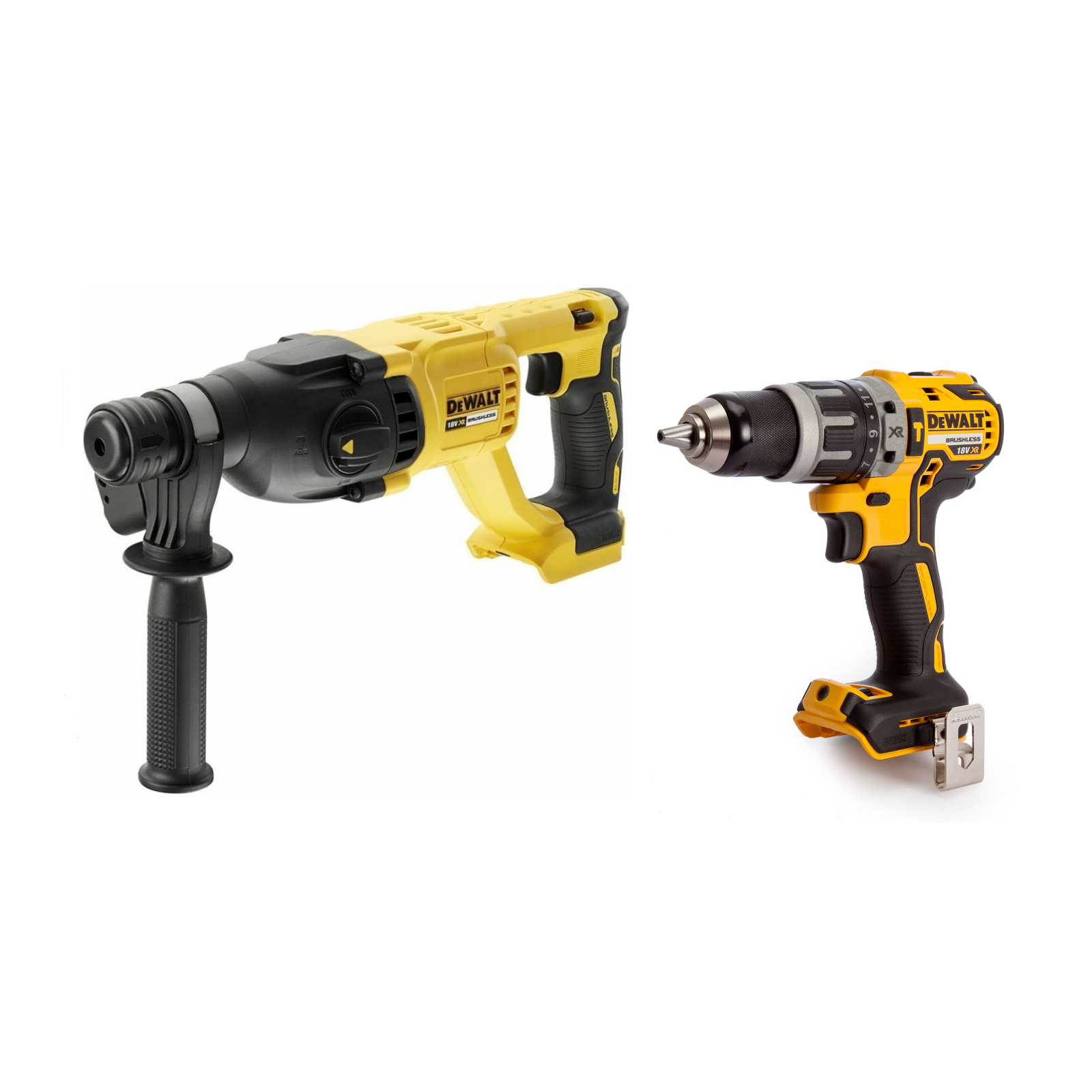 dch133n-dewalt-18v-perforatorius-dcd796n-18v-suktuvas-greztuvas DCH133N DeWALT 18V perforatorius + DCD796N 18V suktuvas - gręžtuvas - Image 1