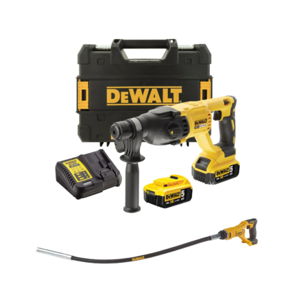 DCH133P2 DeWALT 18V trijų funkcijų perforatorius + DCE531N 18V betono vibratorius