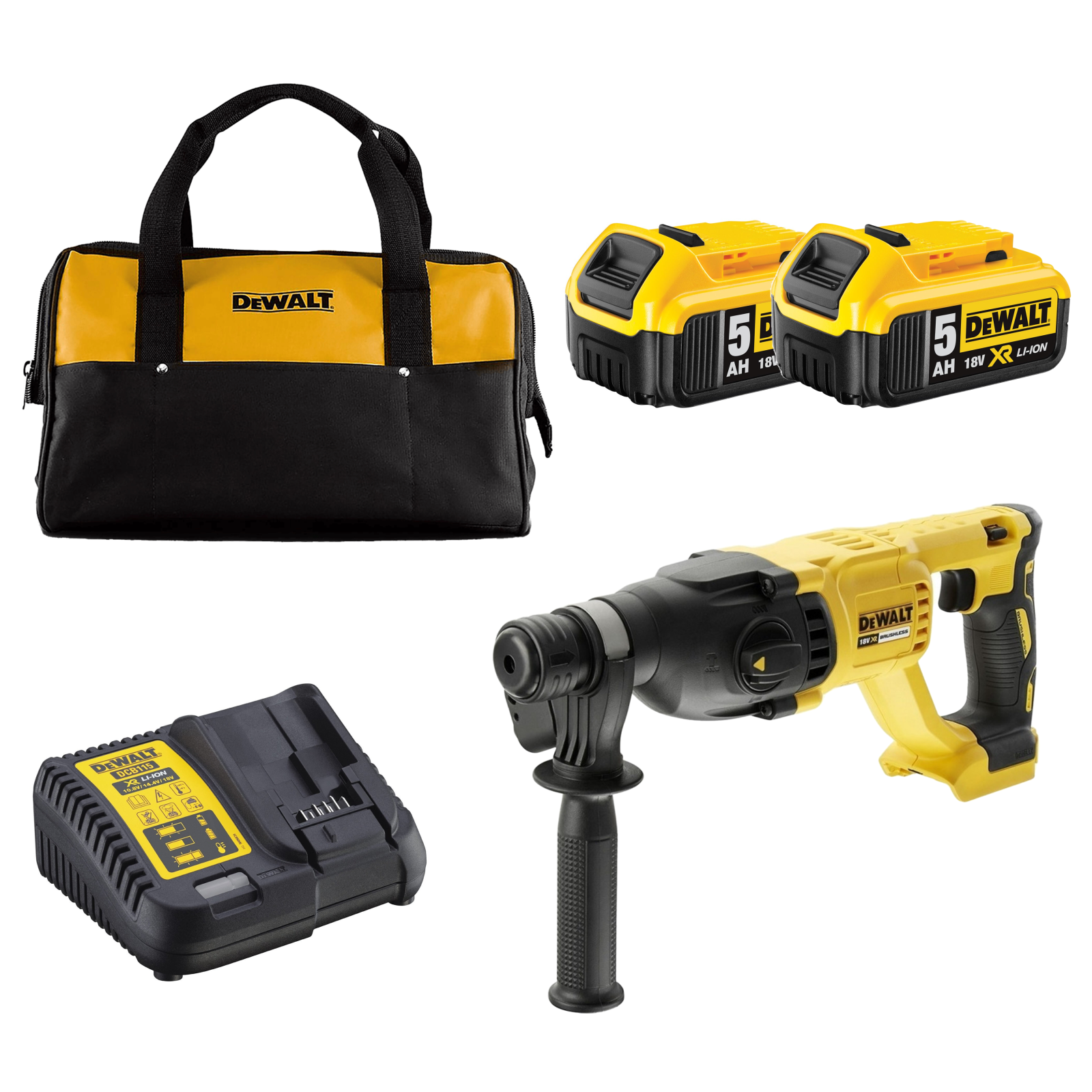 dch133p2c-dewalt-18v-sds-plus-perforatorius-2x50-ah DCH133P2C DeWALT 18V SDS-Plus perforatorius (2x5.0 Ah) - Image 1