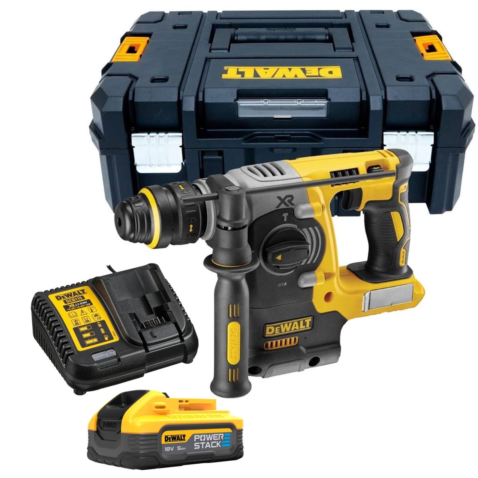 dch273h1t-dewalt-18v-sds-plus-perforatorius-1x50-ah DCH273H1T DeWALT 18V SDS-Plus perforatorius (1x5.0 Ah) - Image 1