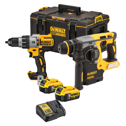 DCH273P2 DeWALT 18V perforatorius + DCD996N suktuvas-gręžtuvas + TOUGHSYSTEM 2.0 dėžė