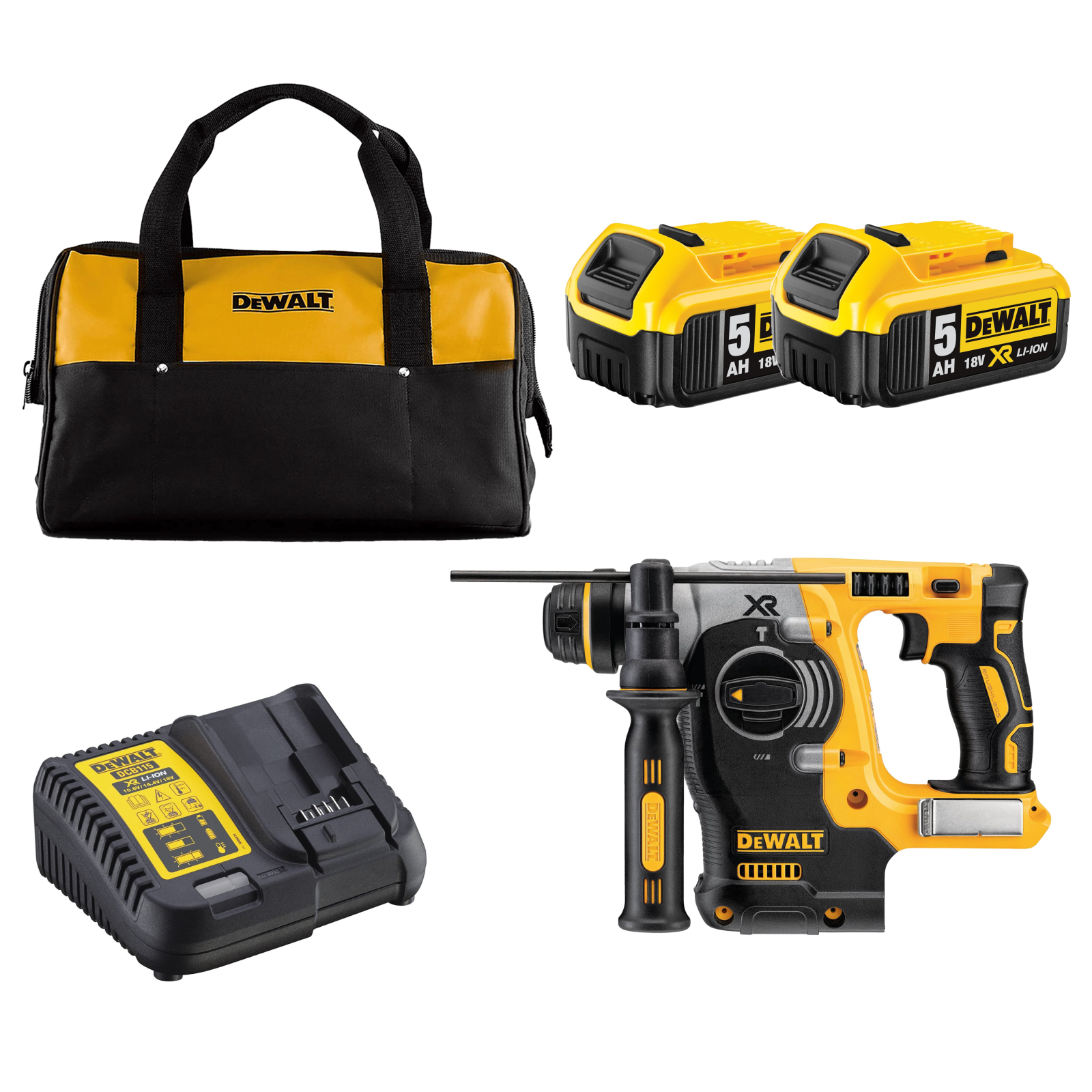 dch273p2c-dewalt-18v-sds-plus-perforatorius-2x50-ah DCH273P2C DeWALT 18V SDS-Plus perforatorius (2x5.0 Ah) - Image 1
